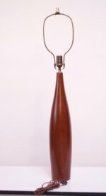 Tall Danish Modern Turned Teak Lamp by ESA - Image 6