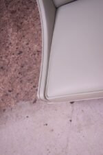 Pair of Vintage Diminutive Walnut and Leather Slipper Chairs by Milo Baughman - Image 11