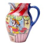 Hand Painted Italian Ceramic Pitcher by Marco Prinzi for La Musa