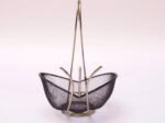 Mid-Century Modern Brass and Wire 'Swan' Basket After Frederic Weinberg - Image 4