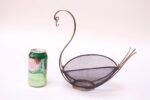 Mid-Century Modern Brass and Wire 'Swan' Basket After Frederic Weinberg - Image 6