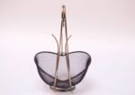 Mid-Century Modern Brass and Wire 'Swan' Basket After Frederic Weinberg - Image 3