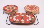 Set of Three Mid-Century American Modern Mosaic Trivets - Image 3