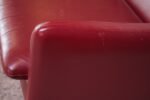 Danish Modern Cranberry Leather Settee by Hans Olsen - Image 23