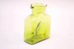 Vintage Blown Glass Lime Green Double Spout Pitcher by Blenko - Image 4