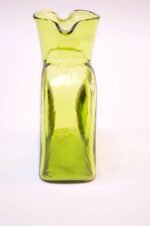 Vintage Blown Glass Lime Green Double Spout Pitcher by Blenko - Image 5