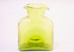 Vintage Blown Glass Lime Green Double Spout Pitcher by Blenko - Image 2