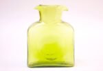 Vintage Blown Glass Lime Green Double Spout Pitcher by Blenko - Image 3