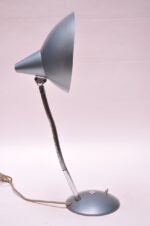 Midcentury German Gooseneck Table Lamp in Metallic Blue by Helo Leuchten - Image 9