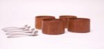 Set of Four Danish Modern Teak Egg Cups / Salts by Ole Hansen for P. Broste - Image 4