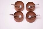 Set of Four Danish Modern Teak Egg Cups / Salts by Ole Hansen for P. Broste - Image 2