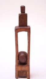 Folk Art 'Ball in Cage' Hand Carved Whimsy - Image 4