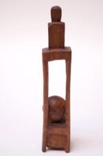 Folk Art 'Ball in Cage' Hand Carved Whimsy - Image 3