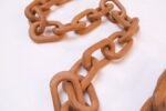 Long Folk Art Hand Carved Pine Whimsy Chain - Image 7