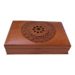 Vintage Hand-Carved Cedar 'Lock' / Trick Cigar Box / Decorative Box