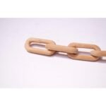 Small Folk Art Hand Carved Wooden Whimsy Chain - Image 6