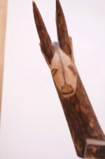 Set of 1940s Hard Wood African Lobi Stools with Carved and Pyrogravure Details - Image 22