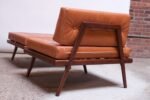 Midcentury Walnut and Leather Lounge Chair and Ottoman by Mel Smilow - Image 7