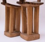 Set of 1940s Hard Wood African Lobi Stools with Carved and Pyrogravure Details - Image 8
