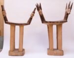 Set of 1940s Hard Wood African Lobi Stools with Carved and Pyrogravure Details - Image 4