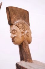 Set of 1940s Hard Wood African Lobi Stools with Carved and Pyrogravure Details - Image 11