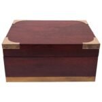 Vintage Rosewood and Spanish Cedar Cigar Box / Humidor with Brass Accents