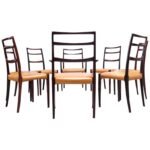 Set of Eight Danish Rosewood and Leather Dining Chairs by Sorø Stolefabrik