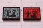 Set of Two 1960s 'Trojan' Impasto Oil on Canvas Paintings by Luzon - Image 2