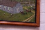 Harvey Milligan Amish Farmhouse Pastoral Scene Oil on Canvas - Image 7