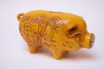 Mid-Century California Pottery Piggy Bank With Cork Stopper - Image 2