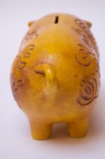 Mid-Century California Pottery Piggy Bank With Cork Stopper - Image 19