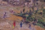 French Post-Impressionist "Jardins Des Tuileries" Oil on Canvas - Image 14