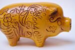 Mid-Century California Pottery Piggy Bank With Cork Stopper - Image 9