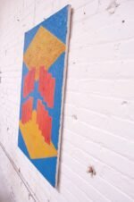 1987 Geometric Op Art Acrylic on Canvas by John W. Batista - Image 2