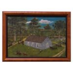 Harvey Milligan Amish Farmhouse Pastoral Scene Oil on Canvas