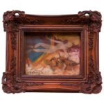 1975 "Susan and the Elders" Oil on Canvas Signed M. Goldring