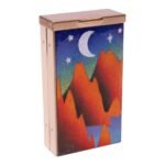 Mid-Century Modern Enamel and Satin Brass "Canyon" Cigarette Holder / Trinket Box