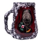 Mid-Century Italian Modern San Marino Fat Lava Ceramic and Enamel Mug / Vase With Handle