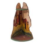 Folk Art Hand Carved 'Castle' Corner Shelf