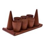 Danish Modern Teak Salt and Pepper Set With Condiment Cups