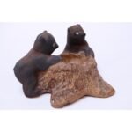 Vintage Chalkware Bear Cub Sculpture - Image 2