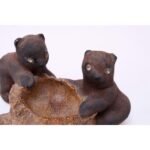 Vintage Chalkware Bear Cub Sculpture - Image 10