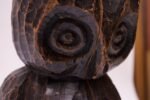 Large Vintage Hand-Carved Tree Stump Owl Sculpture - Image 10