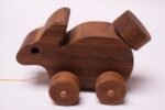 Danish Modern Staved Bunny Pull-Toy - Image 3