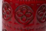 1960s West German Red Ceramic Vase With Clover Motif - Image 5