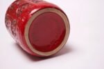1960s West German Red Ceramic Vase With Clover Motif - Image 7