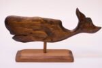 Vintage Hand-Carved Whale Sculpture - Image 2