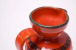 Mid Century Italian Modern Incised Orange and Green Pitcher - Image 8