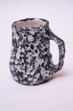 Mid-Century Italian Modern San Marino Fat Lava Ceramic and Enamel Mug / Vase With Handle - Image 3