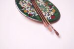 Green Enamel on Copper Artist's Palette Brooch / Pin Signed Matisse - Image 5